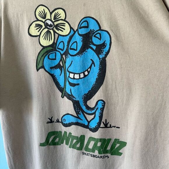 Santa Cruz Skateboards Screaming Hand Flower Tee – Size Large - Picture 4 of 8